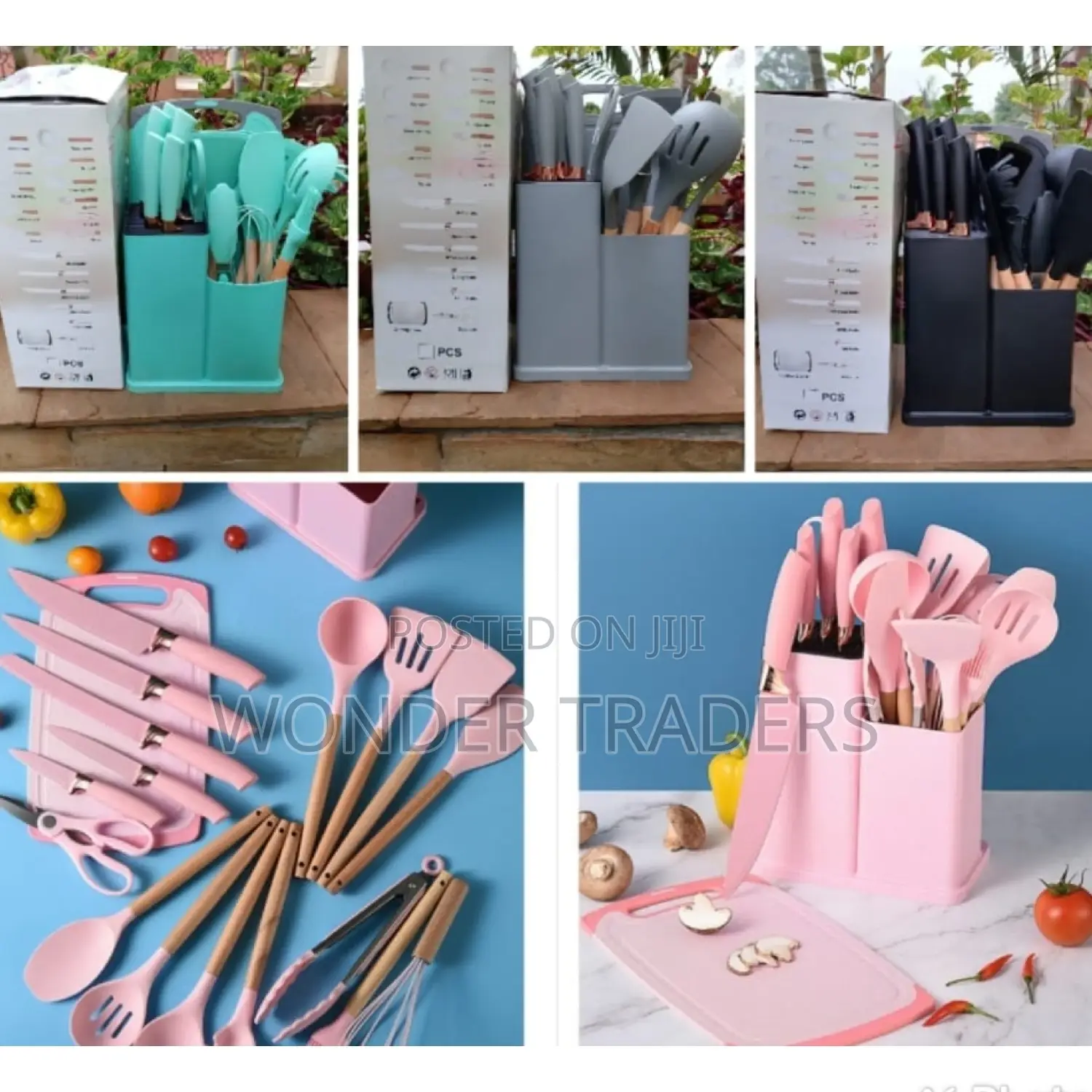 19pcs Silicon Spoon Set;!