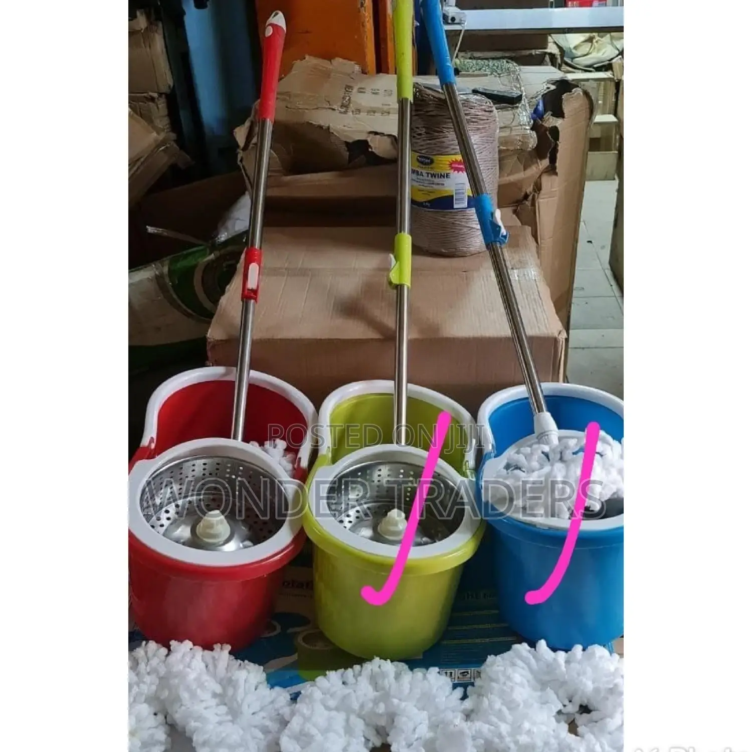 Metallic Spin Mop With Bucket;