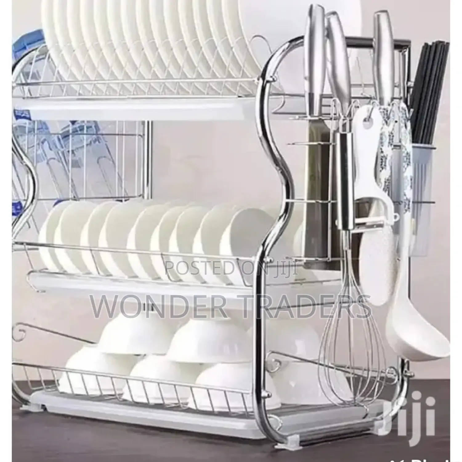 Dish Rack 3 Layer Kitchen Utensils Shelf Rack Drain Rack;