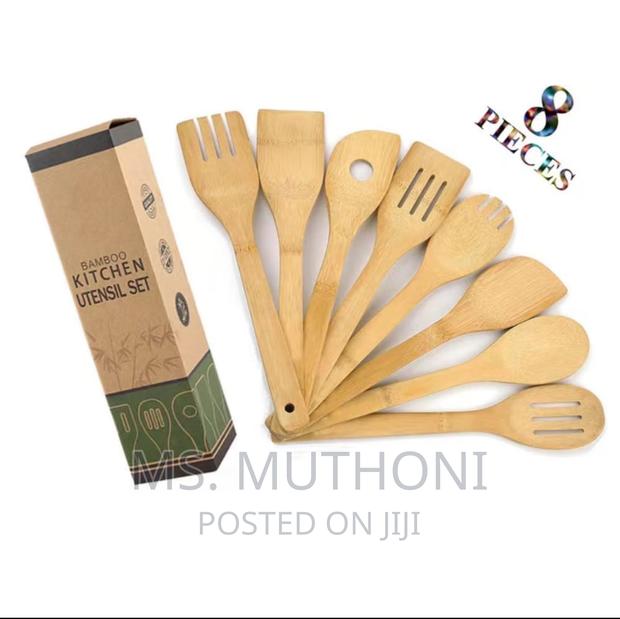*8 Piece Bamboo Kitchen Utensil Set