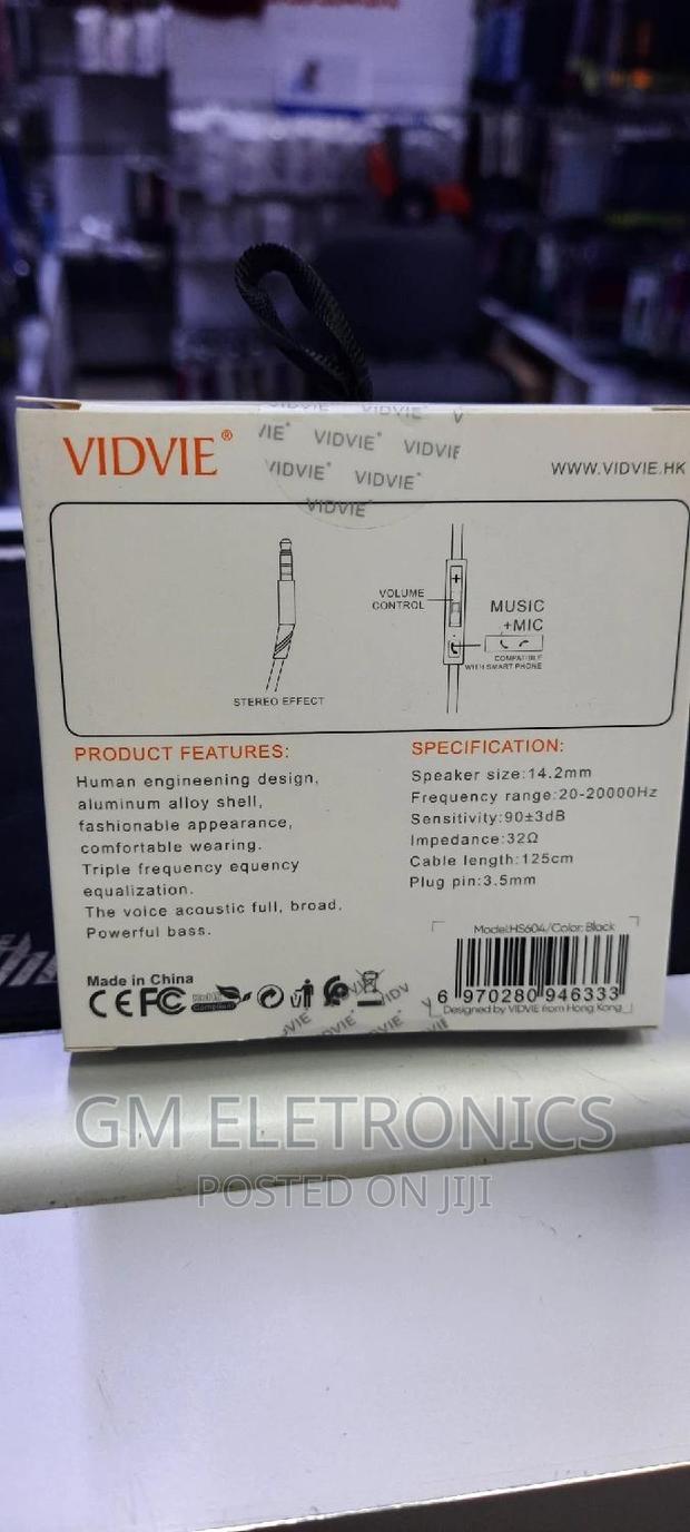 New Vidvie Wired Earphones(Black) - thumbnail 4