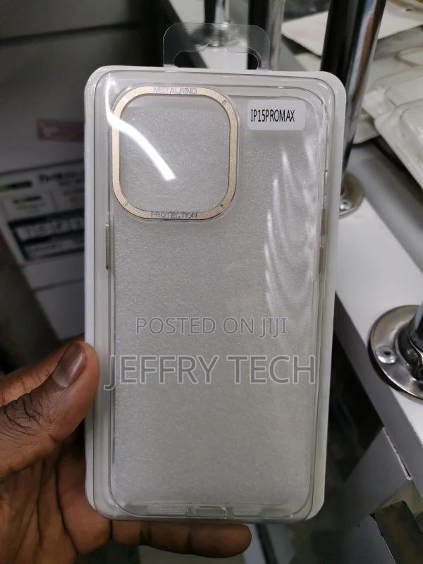 Metal Camera Frame Clear Phone Cover for iPhone 15 Pro Max - main view