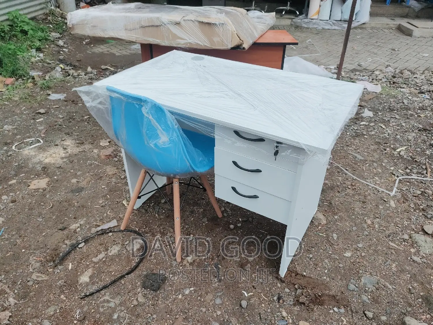 A Set of Office Chair and Table