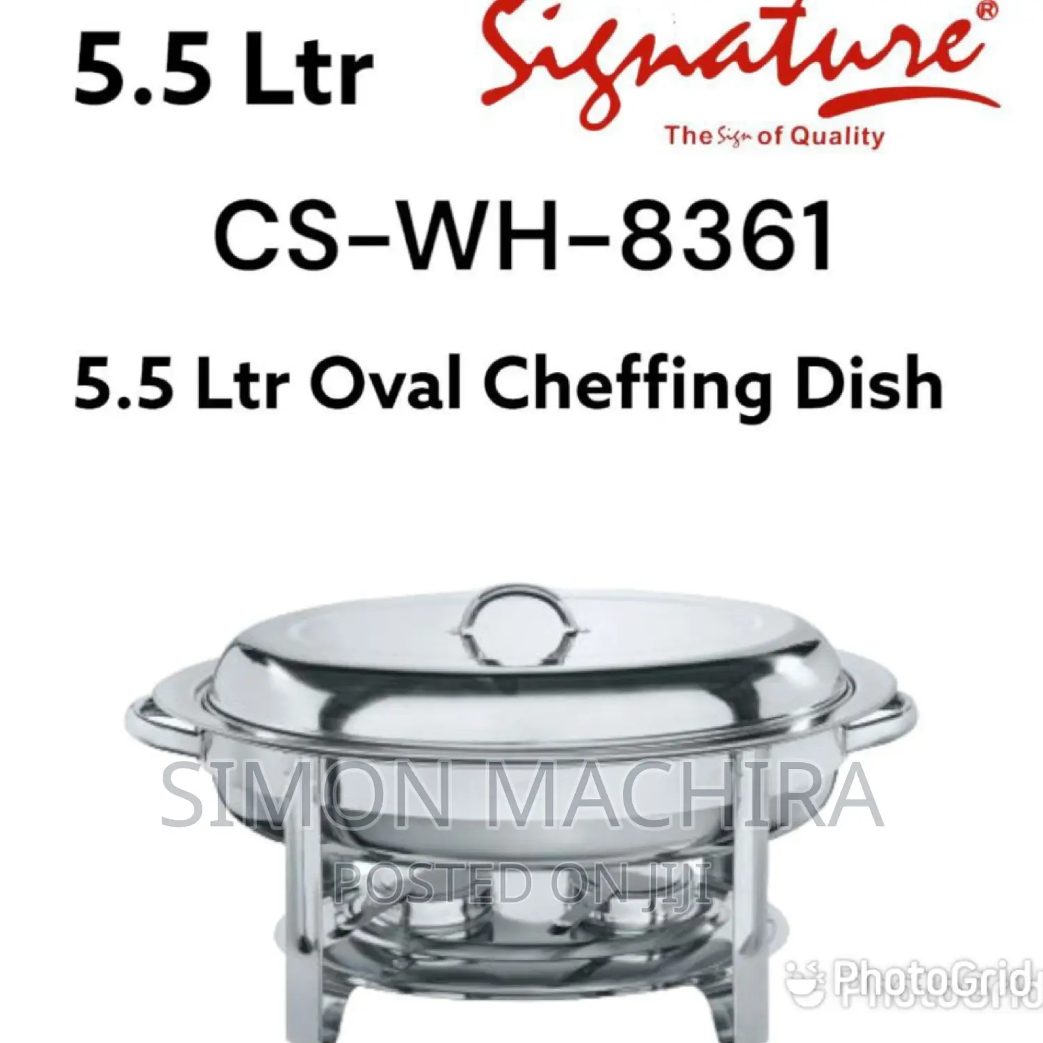 Oval Cheffing Dish. .5.5 Liters