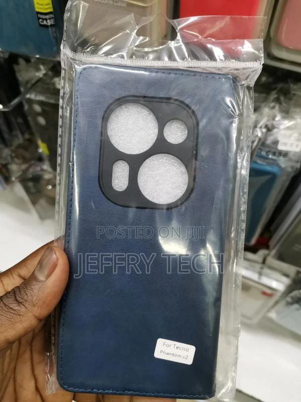 Tecno Phantom X2 Flip Case | Leather Finish Flip Cover | Wit - main view