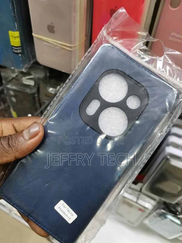 Tecno Phantom X2 Flip Case | Leather Finish Flip Cover | Wit - thumbnail 3
