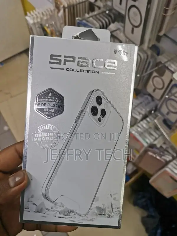 Space Phone Case for iPhone 15 Pro - Drop Resistant, Transpa
