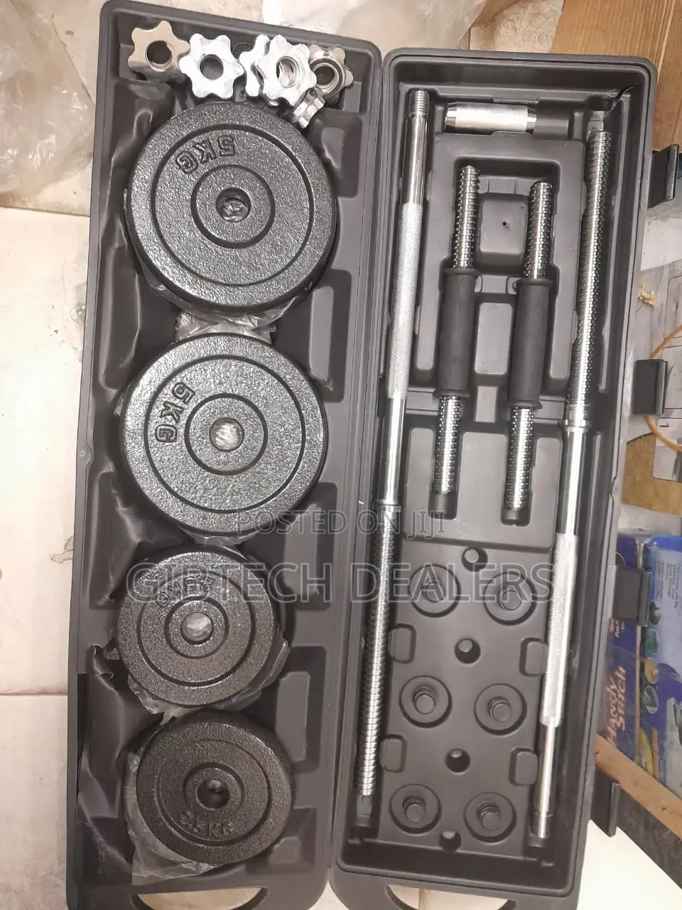 Quality 50kg Adjustable Dumbbells With Armbells