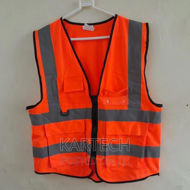 Orange Executive Reflective Vest With Pockets 200 GSM