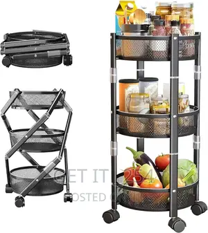 Foldable Round Rotating Multi Layer Rack