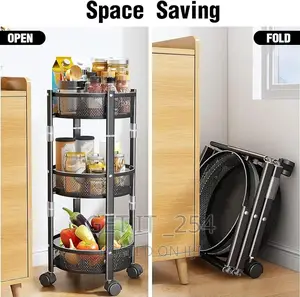 Foldable Round Rotating Multi Layer Rack