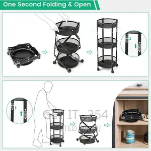 Foldable Round Rotating Multi Layer Rack