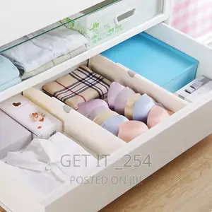 Adjustable Storage Drawers Divider Retractable Plastic