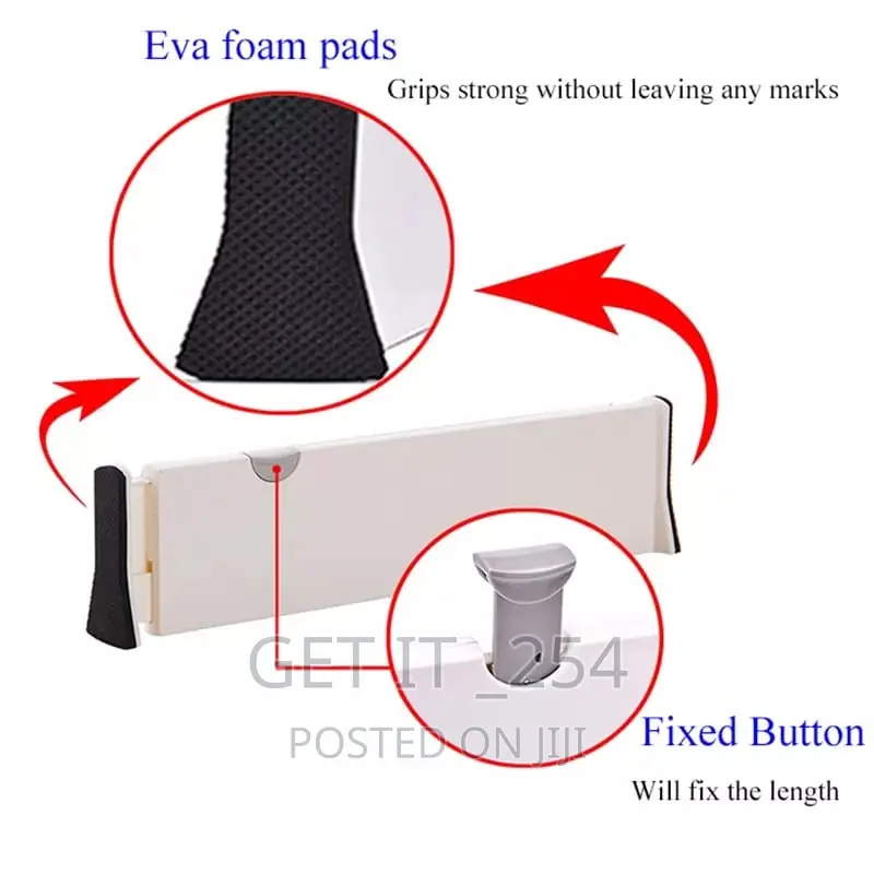 Adjustable Storage Drawers Divider Retractable Plastic
