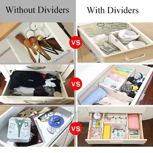 Adjustable Storage Drawers Divider Retractable Plastic