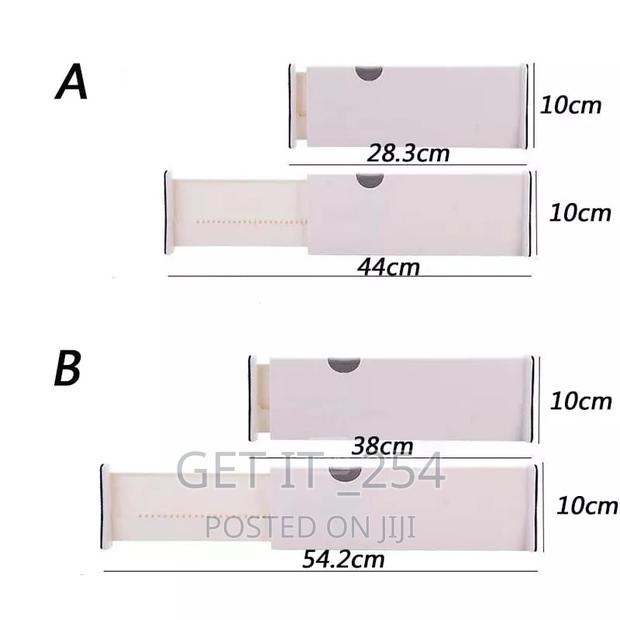 Adjustable Storage Drawers Divider Retractable Plastic - thumbnail 5
