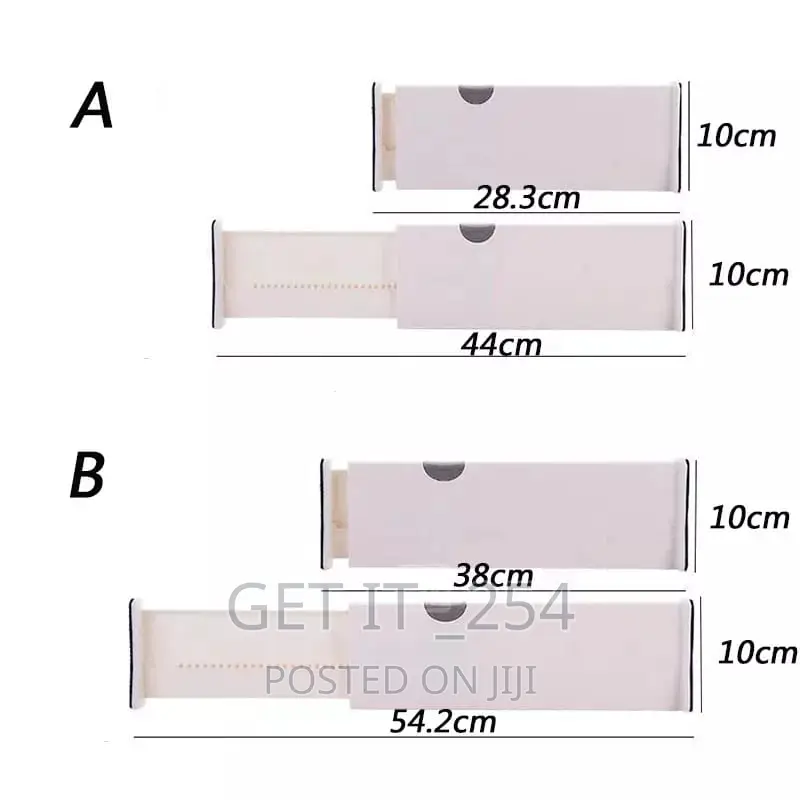 Adjustable Storage Drawers Divider Retractable Plastic