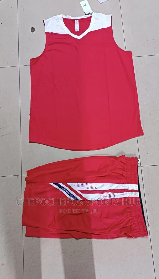 Red Quality Basketball Kit - main view