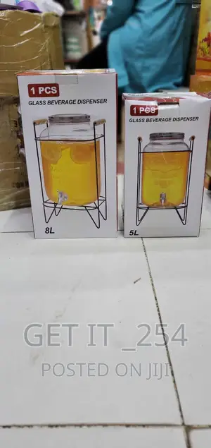*Large-Capacity Glass Jar Dispenser With Faucet