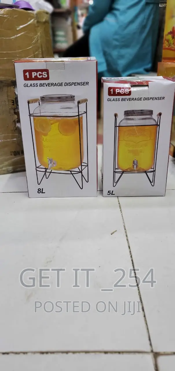 *Large-Capacity Glass Jar Dispenser With Faucet