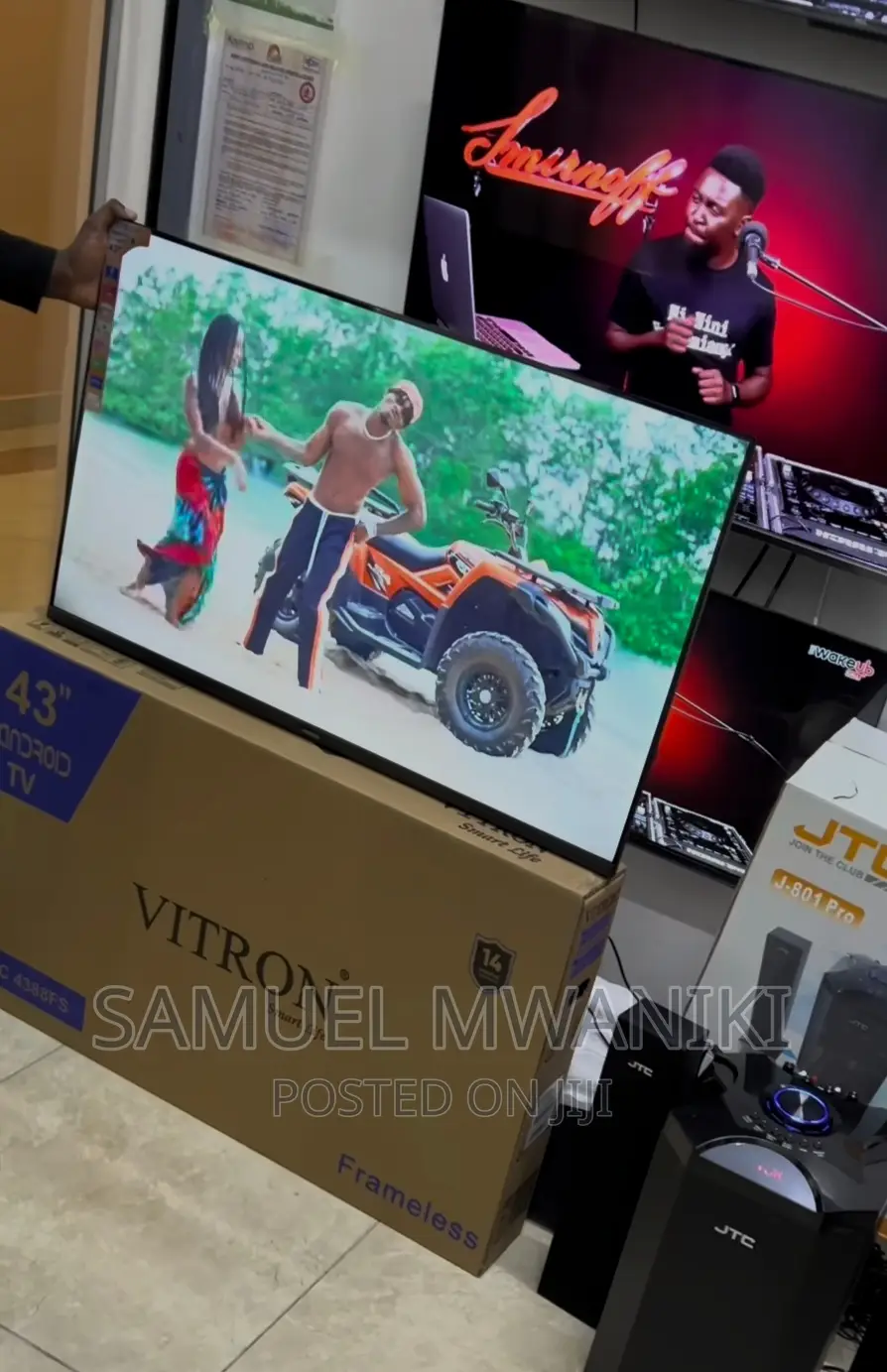 Vitron 43" FHD Frameless Smart Android Tv Netflix, New Model