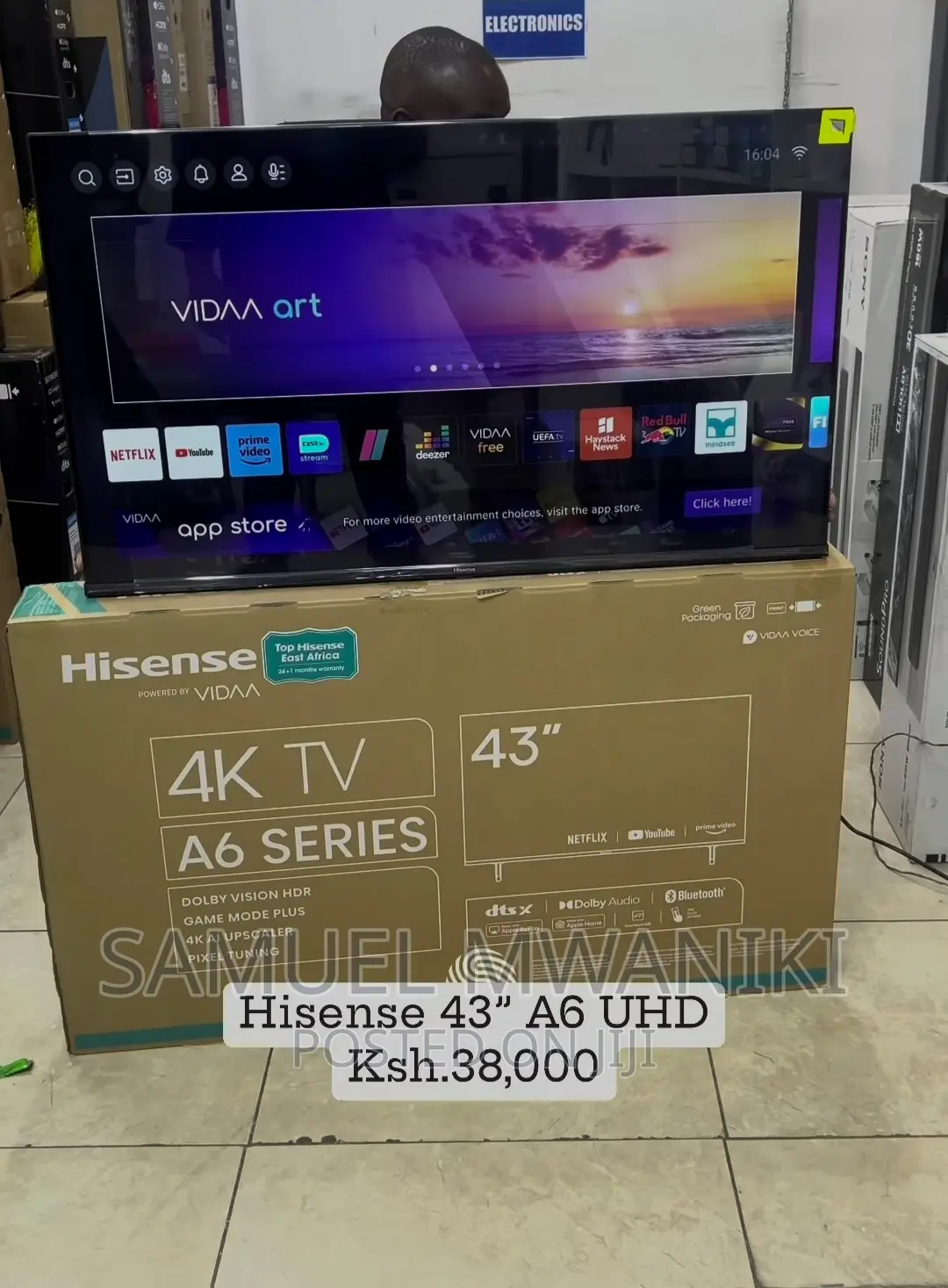 Hisense 43" Smart Uhd Frameless Tv Voice Command Newmodel