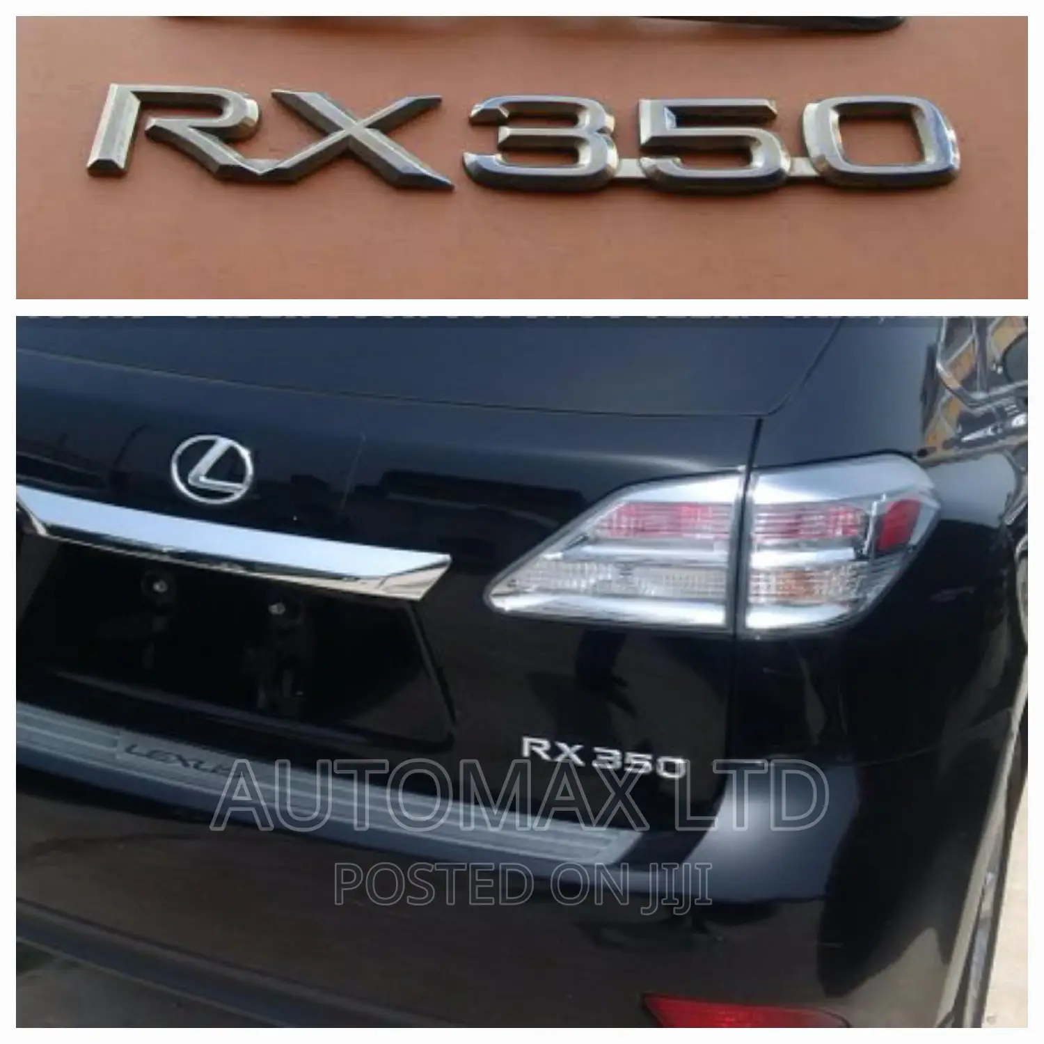 Lexus Rx350 Silver Rear Letters / Emblem,