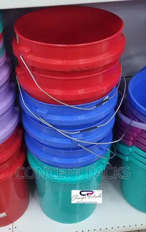 20l Heavy Duty Buckets With Metallic Handle And Lid