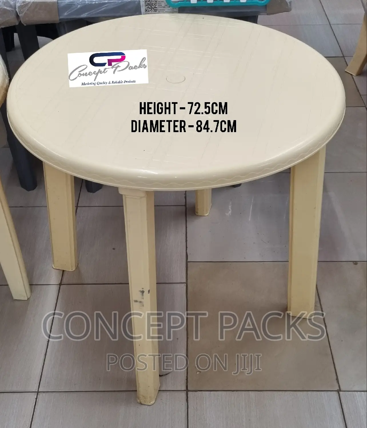 Complast Cream Round Table.