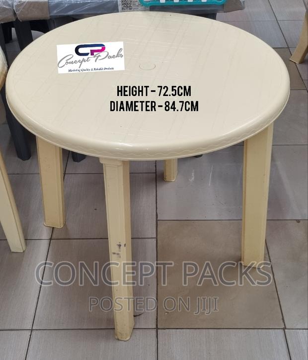 Complast Cream Round Table. - main view