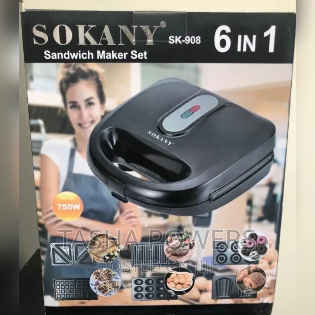 Sokany 6 in 1 Multifunction Sandwich Donut Waffle Maker" in Nairobi Central Kitchen Appliances