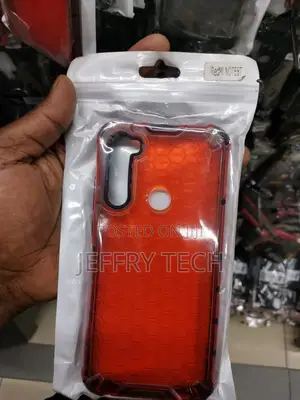 Redmi Note 8 Shockproof Honeycomb PC + TPU Case(Red)