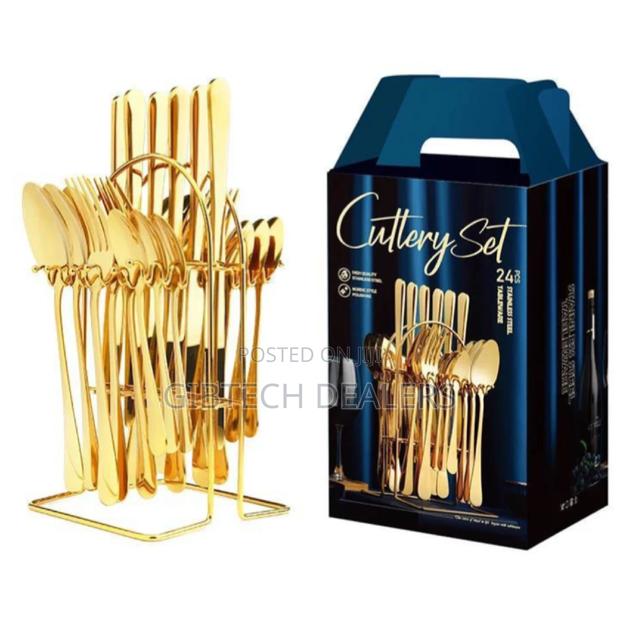 Golden 24pcs Cutlery Set