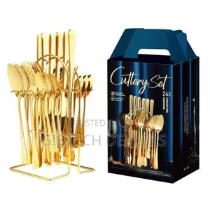 Golden Cutlery Set 24pcs Available