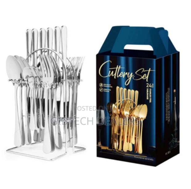 Silver 24pcs Cutlery Set - main view