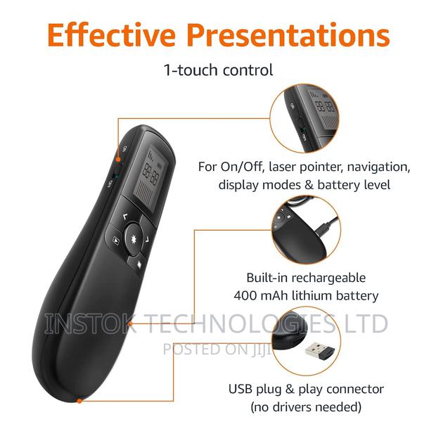 Amazon Basics Wireless Presenter, Green Laser With Timer, 2. - thumbnail 6
