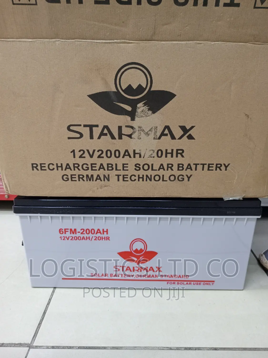 Starmax 6FM 200AH 12V Solar Battery, Maintenance Free