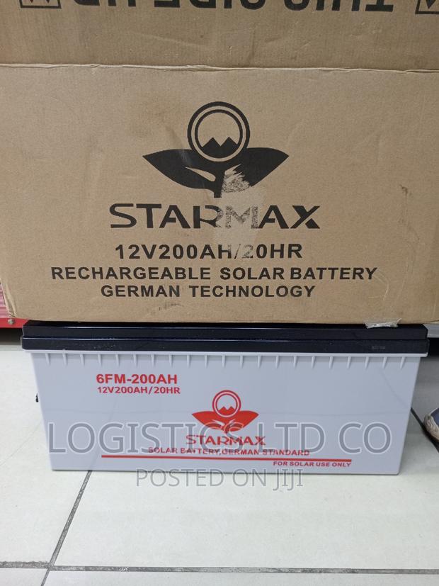 Starmax 6FM 200AH 12V Solar Battery, Maintenance Free