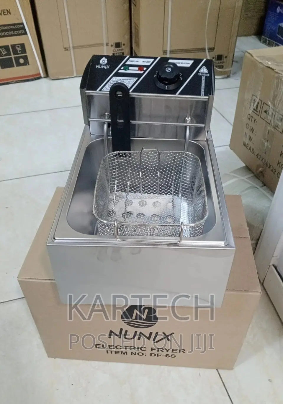 6 Litres. Nunix DF-6S Single Deep Fryer