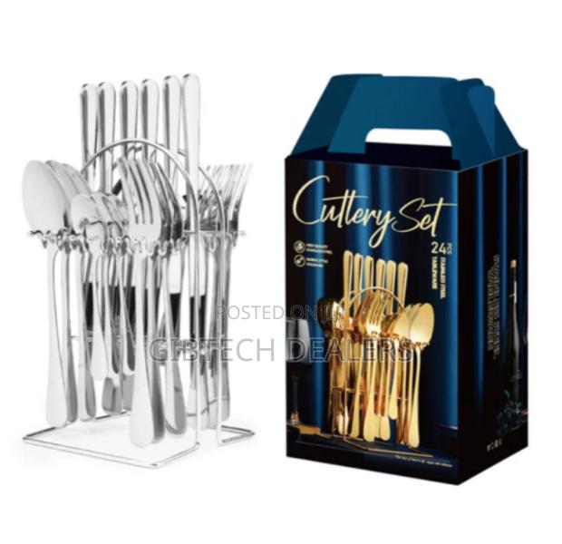 24pcs Cutlery Set Silver - main view