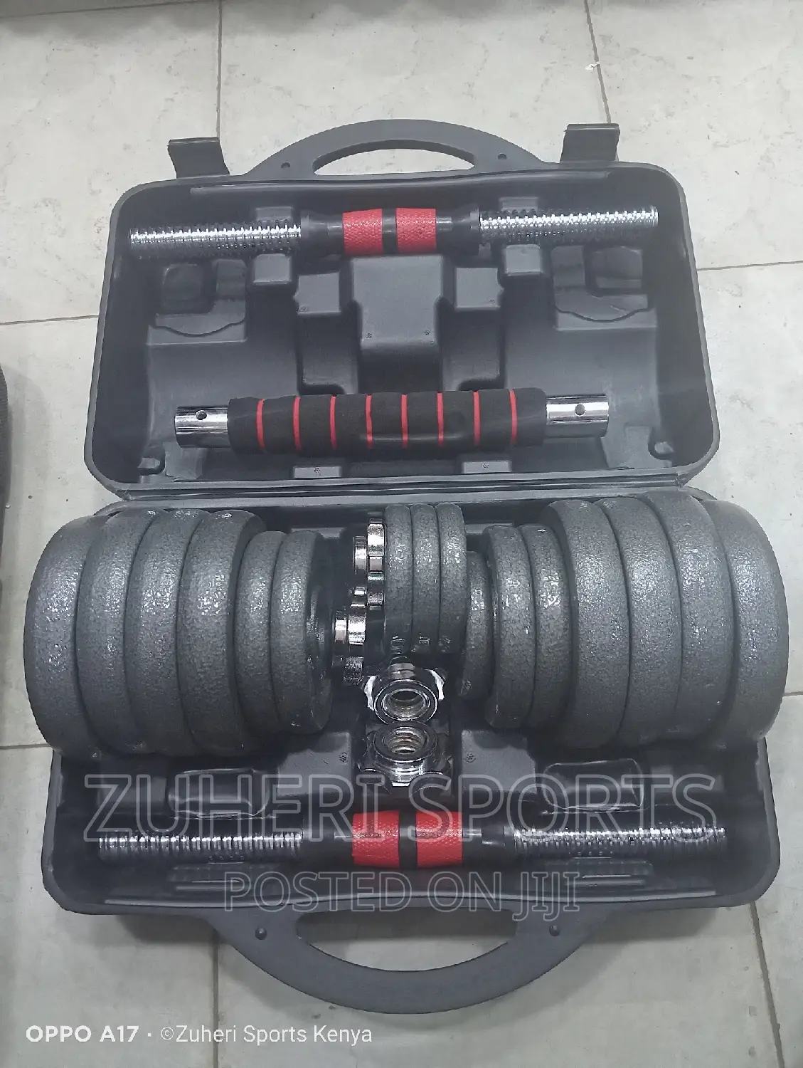 30kg Dumbbell/Barbell Set Adjustable Weights With Spin Locks