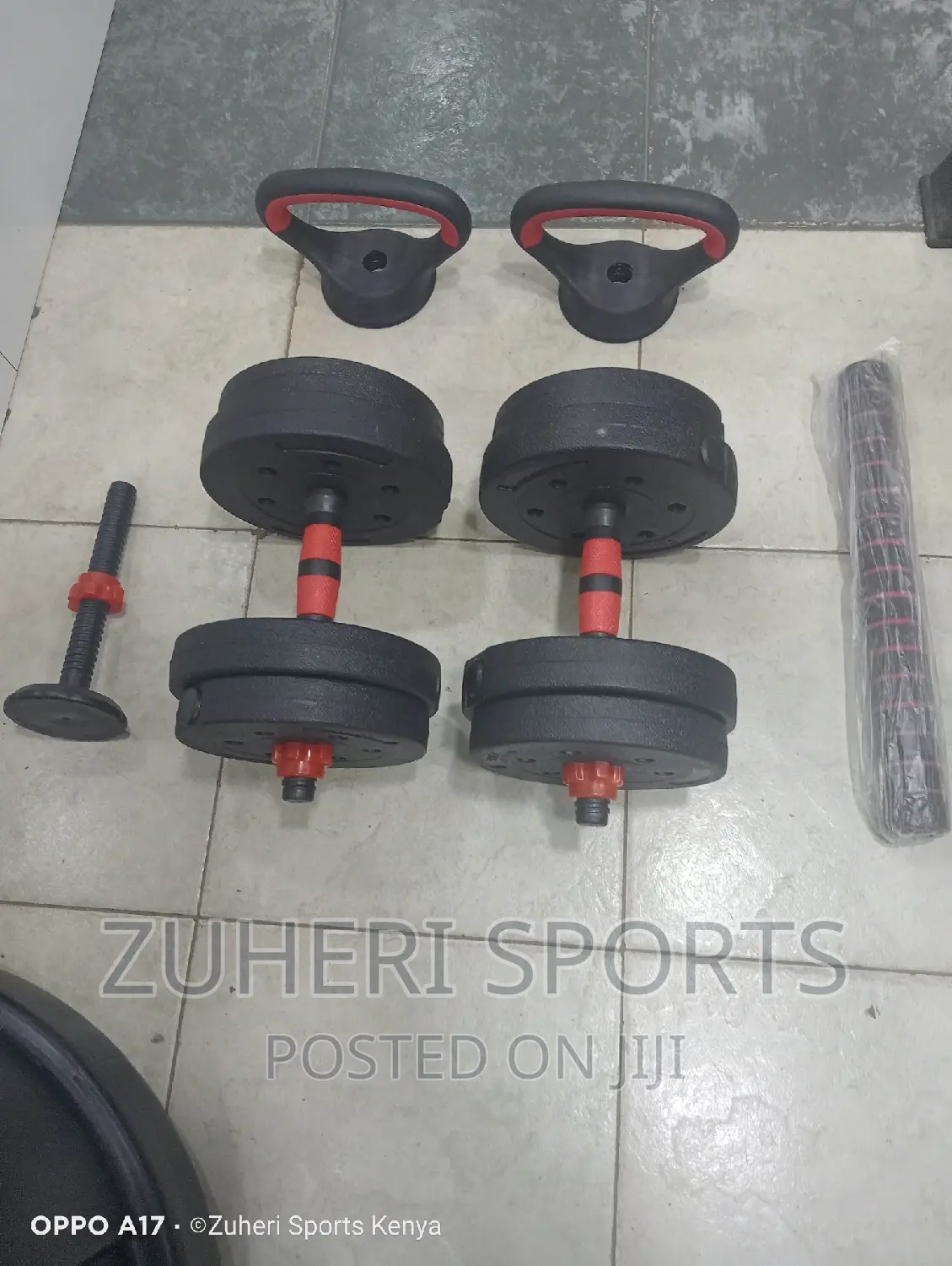 15kg Adjustable Dumbbell/Barbell/Kettlebell Set Pushup Stand