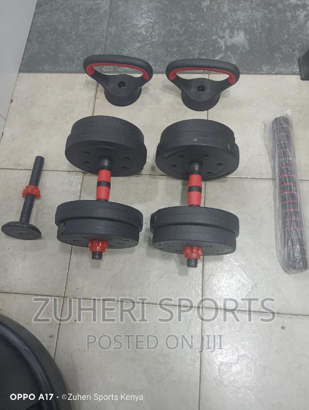 15kg Adjustable Dumbbell/Barbell/Kettlebell Set Pushup Stand - main view