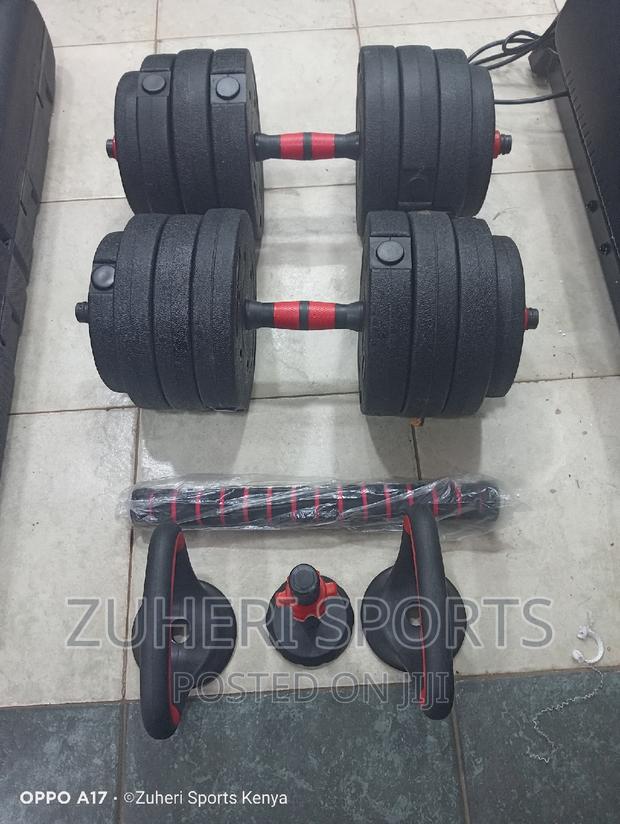 40kg Adjustable Dumbbell, Barbell Set Kettlebell and Pushup