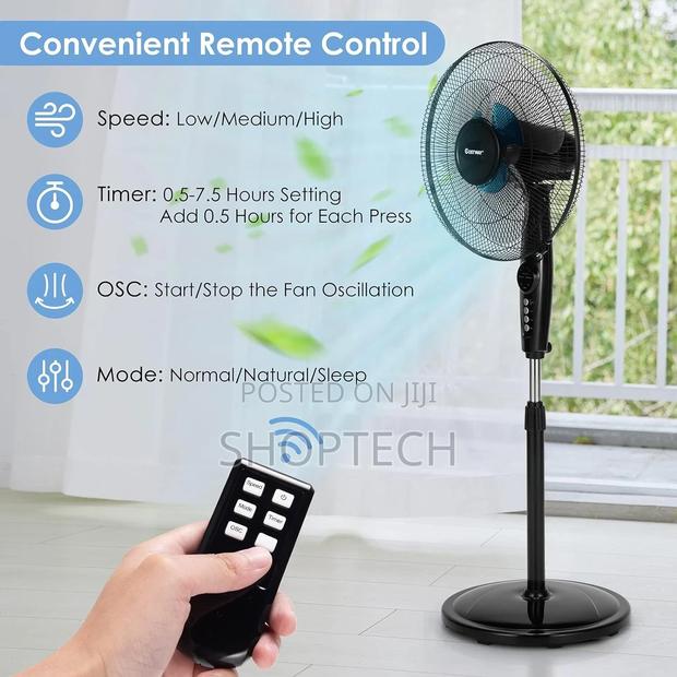 Urk 16 Inches Standing Fan With Remote - thumbnail 2