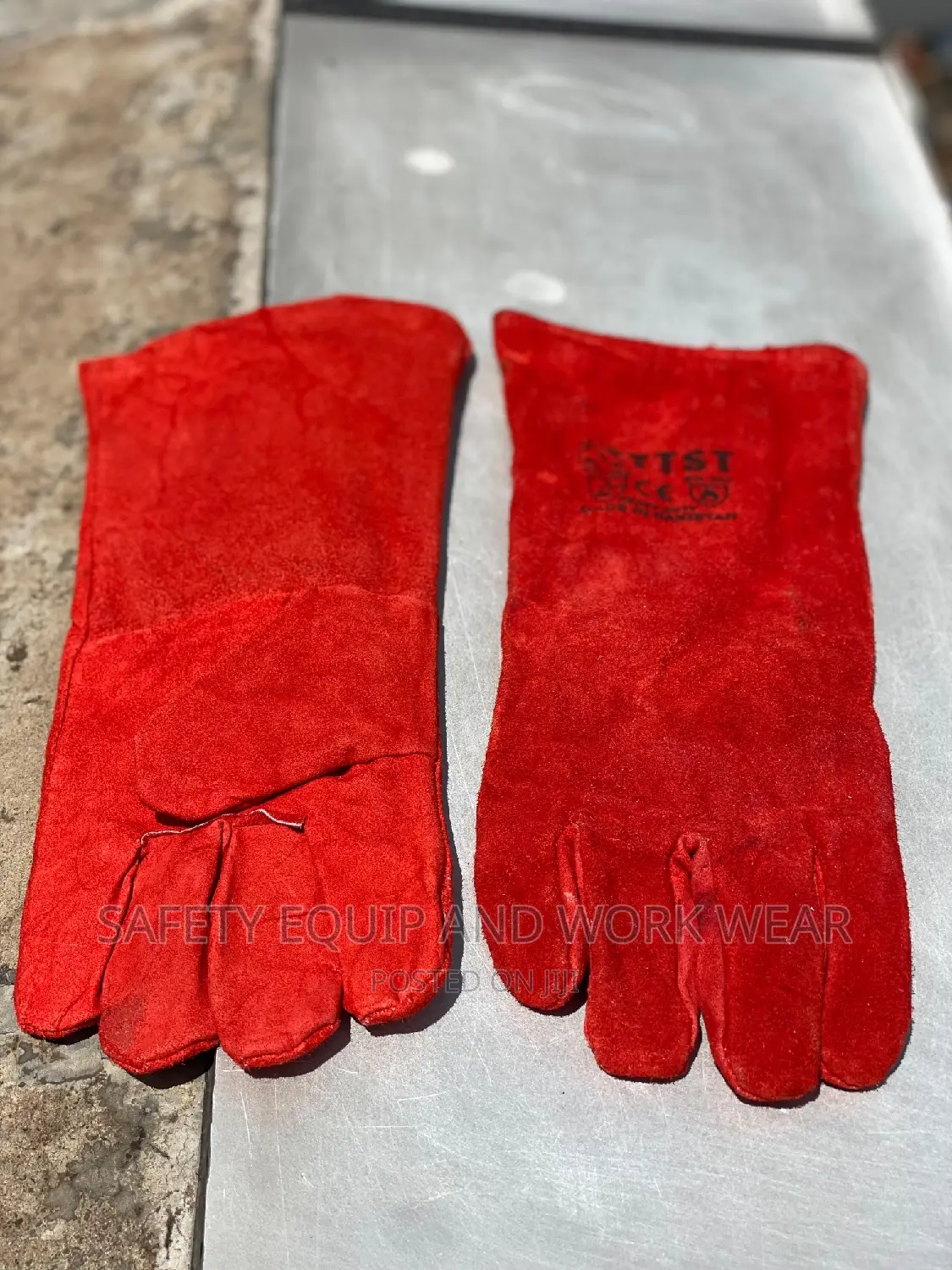 Safety Gloves Welding Gloves Work Red Gloves