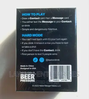 Text or Drink Card Game