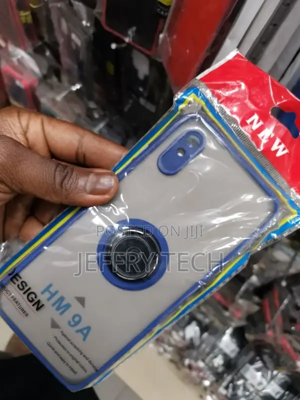 Ring Holder Phone Case for Redmi 9a/9i Matte Smoke Back Stan