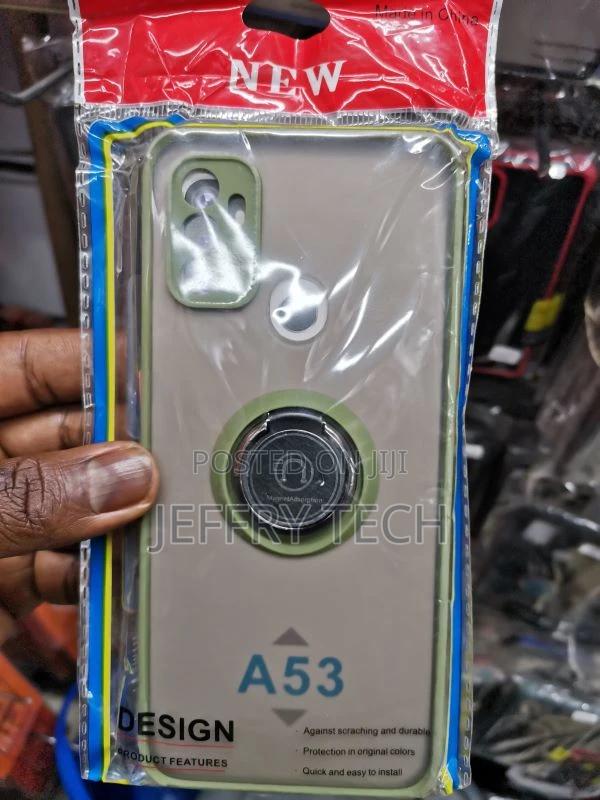 Ring Holder Phone Case for Samsung Galaxy A53 Smoke Back St
