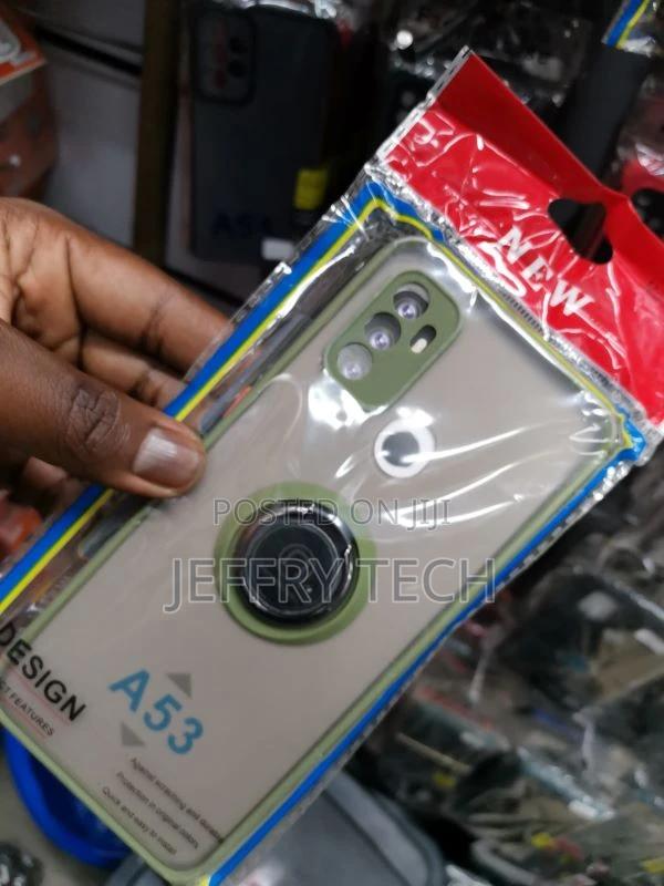 Ring Holder Phone Case for Samsung Galaxy A53 Smoke Back St - thumbnail 3